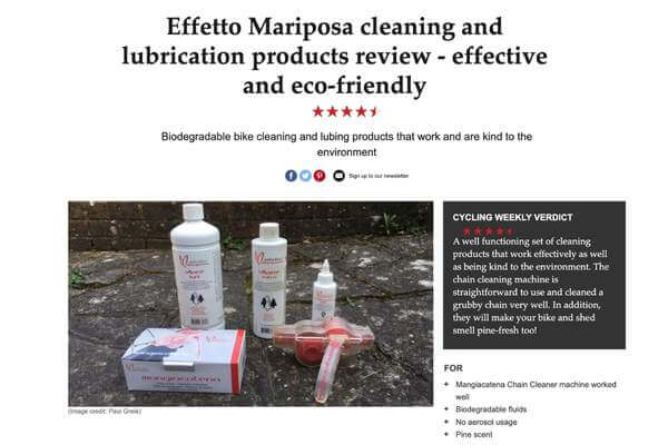 Cycling Weekly Effetto Mariposa Cleaning Kit