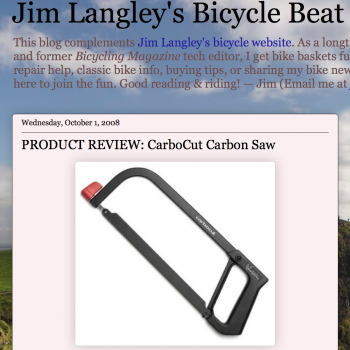 Jim Langley's Bicycle Beat, USA 10.2008