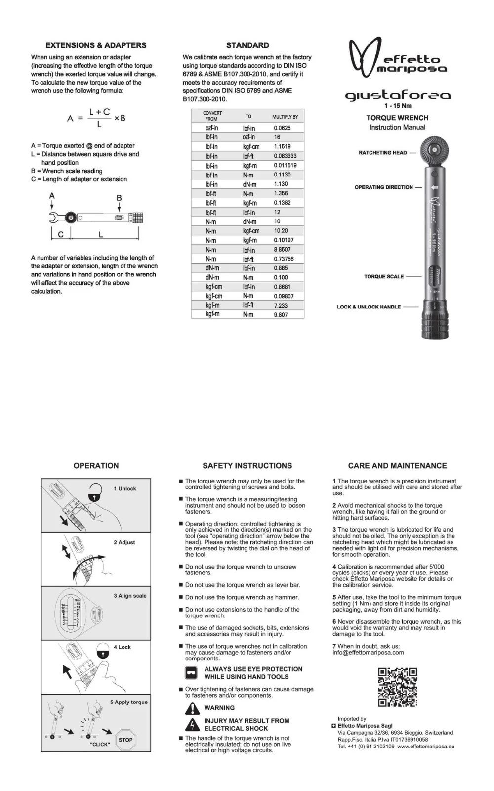 Giustaforza 1-15 Pro - Torque wrench